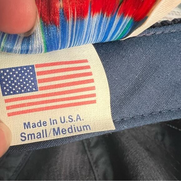 Vintage Made in USA Corduroy Hat Plaid Bill Lake of the Isles Small/Medium - Picture 10 of 11